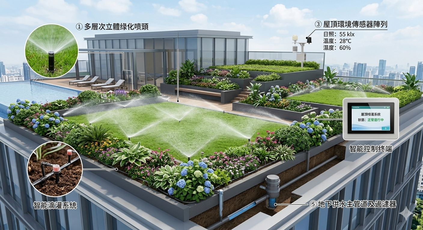 大型現代光照溫室與垂直綠化生態工程